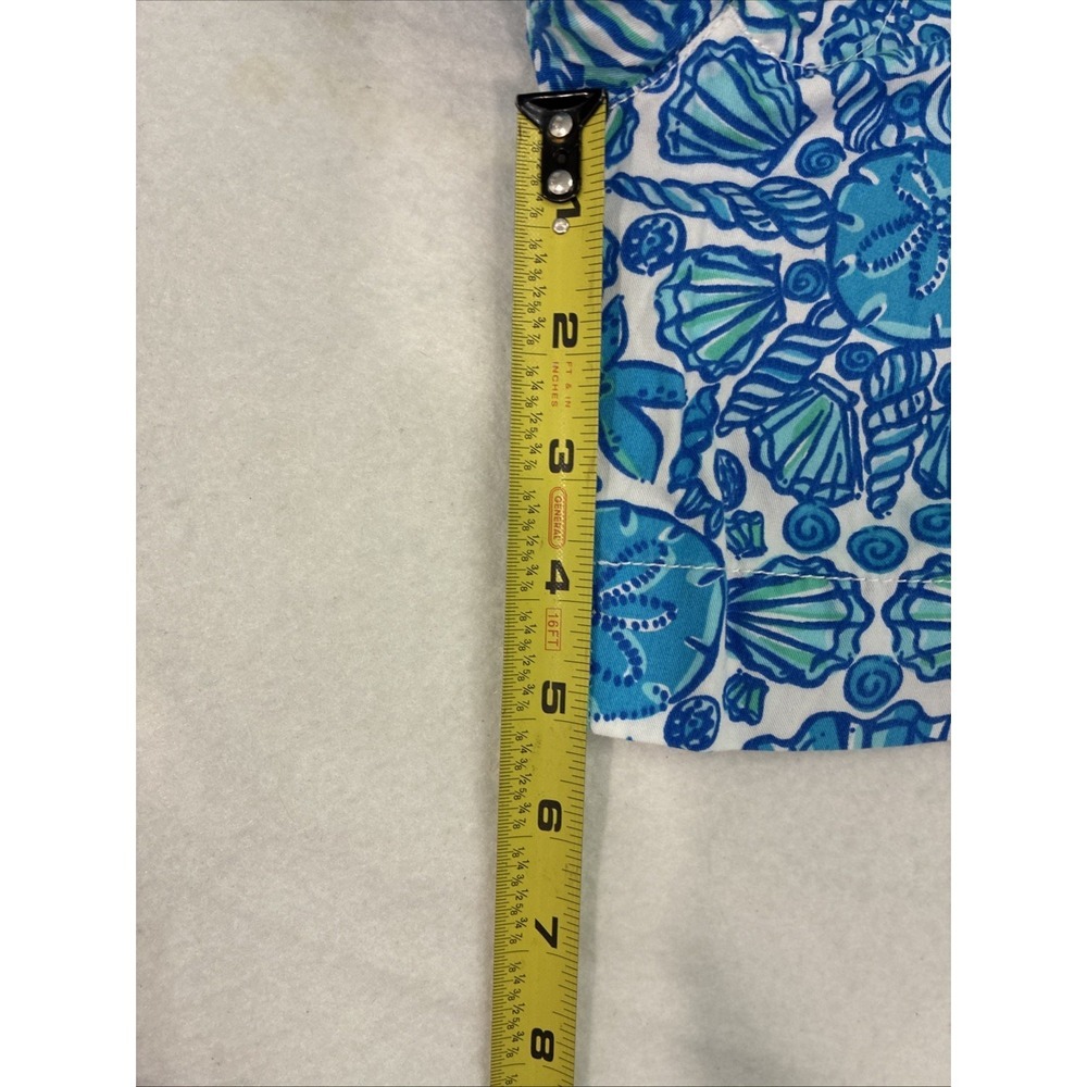 Lilly Pulitzer Women's 00 Callahan Shorts Nautical Sailors Valentine Blue Print - Picture 10 of 10